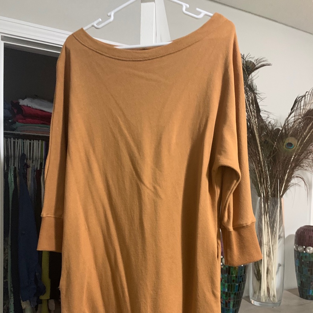 Rust Off Shoulder Dress